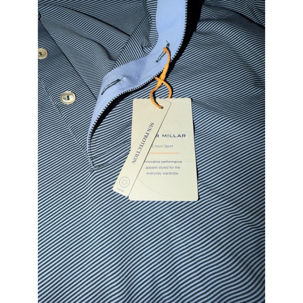 Jubilee Stripe Men's Performance Short Sleeve Golf Polo Shirt M